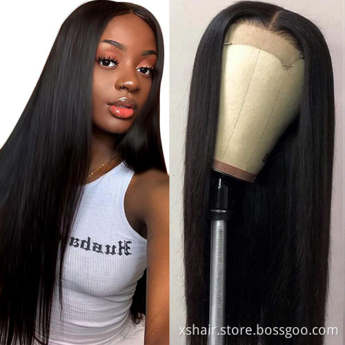 Cheap Brazilian frontal Transparent human hair lace front wig with baby hair,100% virgin human hair wig,hd lace frontal wig